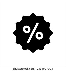 Discount icon in trendy flat style isolated on white background.