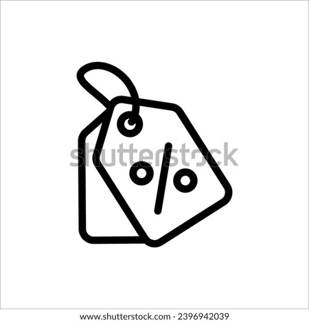 Discount icon in trendy flat style isolated on white background.