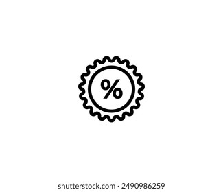 Símbolo de diseño de Vector de icono de descuento