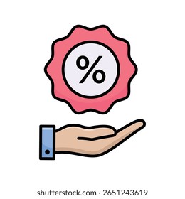 discount icon vector design template simple and clean