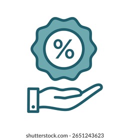 discount icon vector design template simple and clean