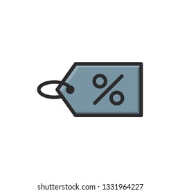 discount icon vector full colour design