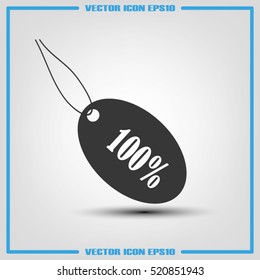 Discount icon vector illustration eps10. Isolated badge for website or app - stock infographics