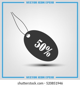 Discount icon vector illustration eps10. Isolated badge for website or app - stock infographics