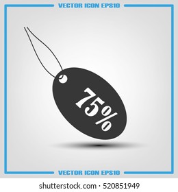 Discount icon vector illustration eps10. Isolated badge for website or app - stock infographics