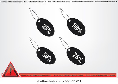 Discount icon vector illustration eps10. Isolated badge for website or app - stock infographics
