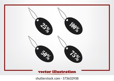 Discount icon vector illustration eps10. Isolated badge for website or app - stock infographics