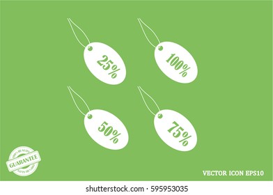 Discount icon vector illustration eps10. Isolated badge for website or app - stock infographics