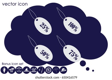 Discount icon vector illustration eps10. Isolated badge for website or app - stock infographics