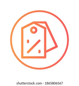 ilustración del vector de icono de descuento. diseño de gradiente de icono de descuento.