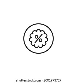 Discount icon. Vector illustration for graphic design, Web, UI, app.