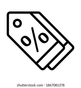 Discount icon vector illustration in line style for any projects, use for website mobile app presentation