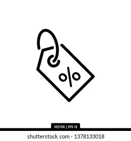 Discount Icon Vector Illustration Logo Template
