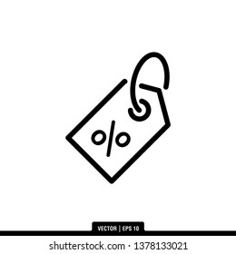 Discount Icon Vector Illustration Logo Template
