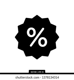 Discount Icon Vector Illustration Logo Template
