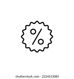 Ilustración vectorial de icono de descuento. Signo de etiqueta de descuento y símbolo