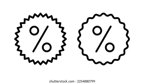 Rabatt Symbol Vektorgrafik. Rabattmarken und -zeichen