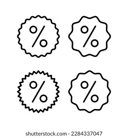 Discount icon vector illustration. Discount tag sign and symbol
