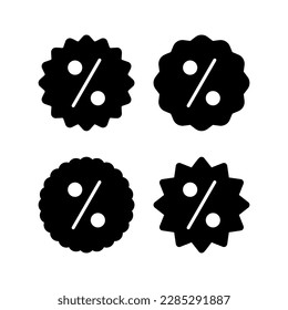 Ilustración vectorial de icono de descuento. Signo de etiqueta de descuento y símbolo