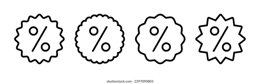 Discount icon vector illustration. Discount tag sign and symbol