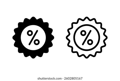 Discount icon vector illustration. Discount tag sign and symbol