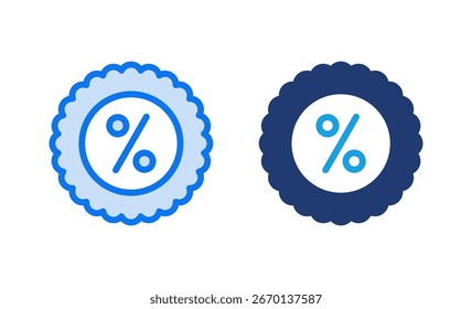 Vektorgrafik mit Rabatt-Symbol. Rabattmarkierungszeichen und -symbol