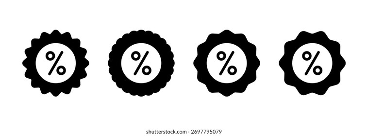 Ilustración vectorial de icono de descuento. Etiqueta de descuento signo y símbolo