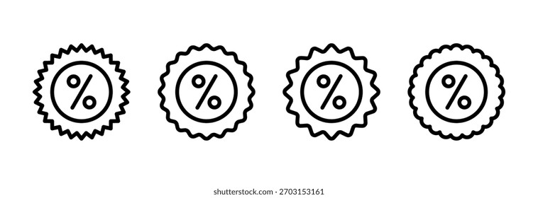Discount icon vector illustration. Discount tag sign and symbol