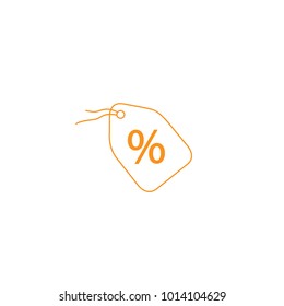 Discount icon vector isolated on white background. Trendy discount icon in flat style. Template for app, ui and logo.
