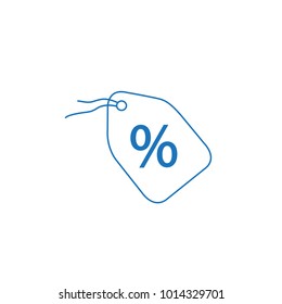 Discount icon vector isolated on white background. Trendy discount icon in flat style. Template for app, ui and logo