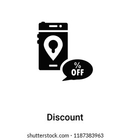 Discount icon vector isolated on white background, logo concept of Discount sign on transparent background, filled black symbol
