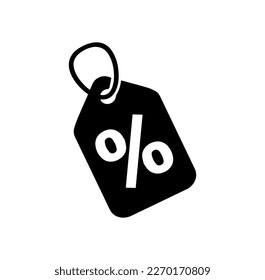 discount icon vector isolated on background