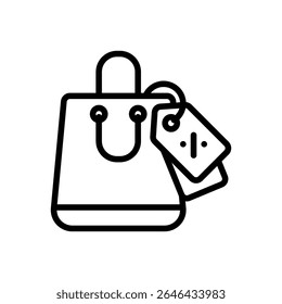 discount icon vector with line style