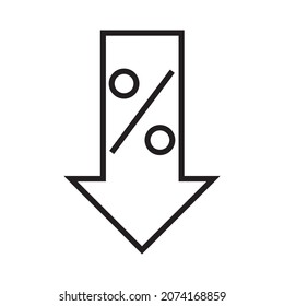 diseño de signo de vector de icono de descuento