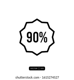 Discount Icon Vector - Sign or Symbol 