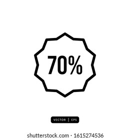 Discount Icon Vector - Sign or Symbol 