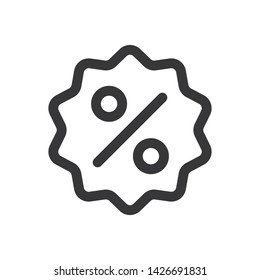 Discount icon vector. Simple discount sign in modern design style for web site and mobile app. EPS10