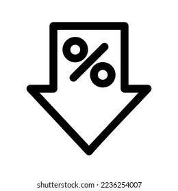 Ilustración de diseño del símbolo del vector del icono de descuento