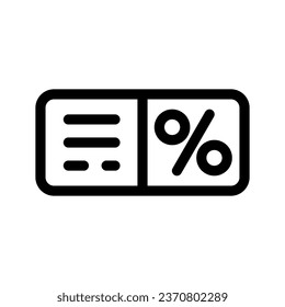 Ilustración de diseño del símbolo del vector del icono de descuento