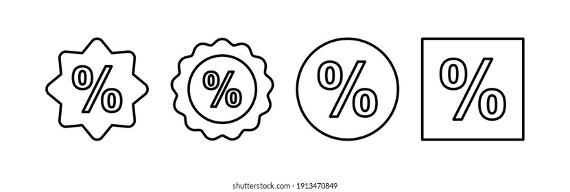 Discount icon vector. Discount tag icon. 