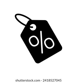 Discount icon vector. Discount tag icon. 