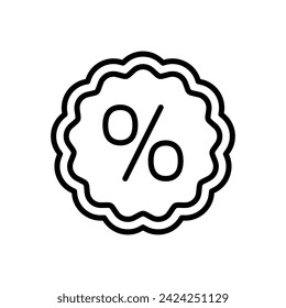 Discount icon vector. Discount tag icon. 