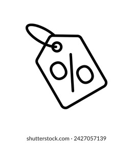 Discount icon vector. Discount tag icon. 