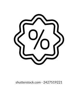 Discount icon vector. Discount tag icon. 