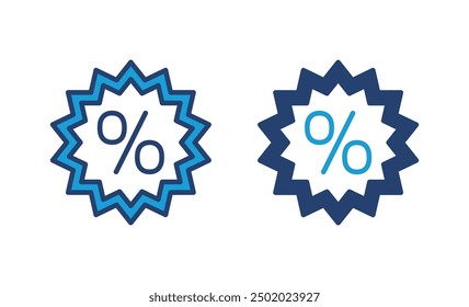 Discount icon vector. Discount tag icon. 