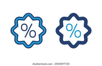 Discount icon vector. Discount tag icon. 