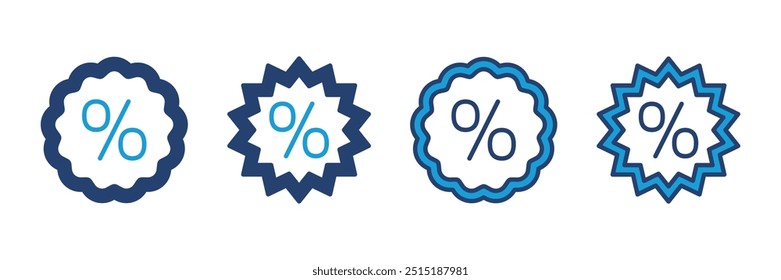 Discount icon vector. Discount tag icon. 