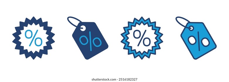 Vector de icono de descuento. Icono de etiqueta de descuento. 