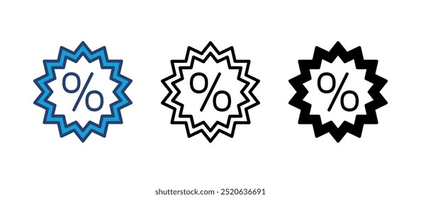 Discount icon vector. Discount tag icon. 