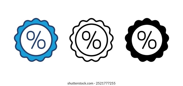 Discount icon vector. Discount tag icon. 